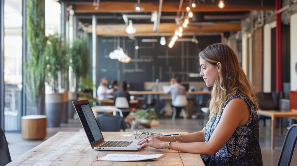 Startup founder at work